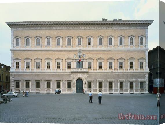 Michelangelo Buonarroti Palazzo Farnese Facade Stretched Canvas Print / Canvas Art