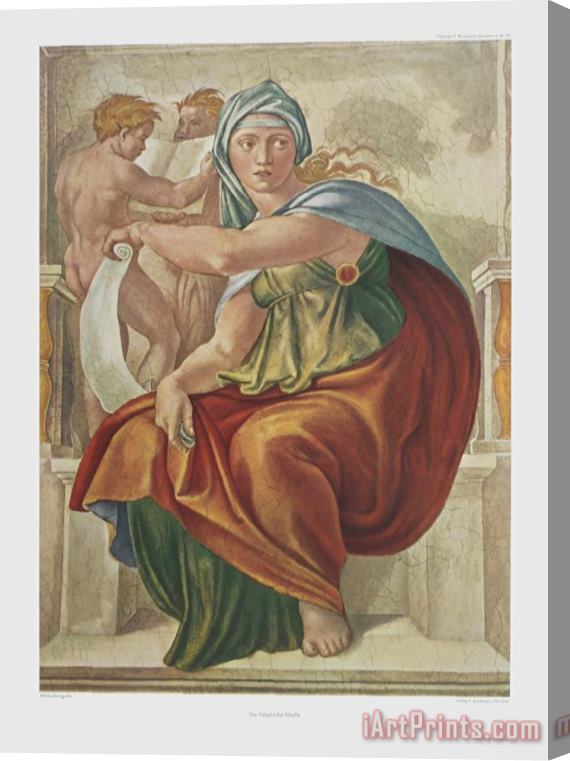 Michelangelo Buonarroti Sibylle of Delphi Stretched Canvas Print / Canvas Art