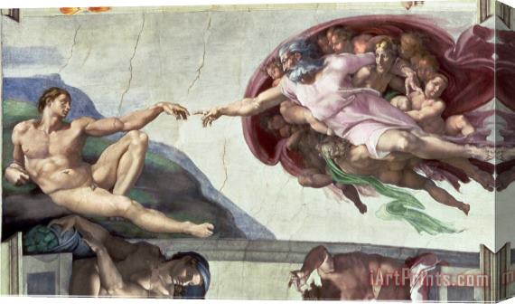 Michelangelo Buonarroti Sistine Chapel Ceiling Stretched Canvas Painting / Canvas Art