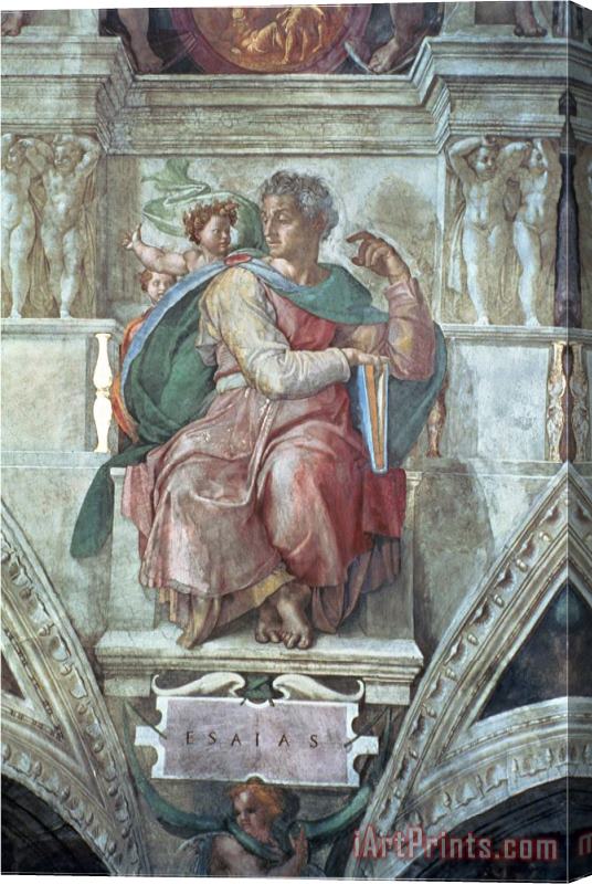 Michelangelo Buonarroti Sistine Chapel Ceiling The Prophet Isaiah Stretched Canvas Painting / Canvas Art