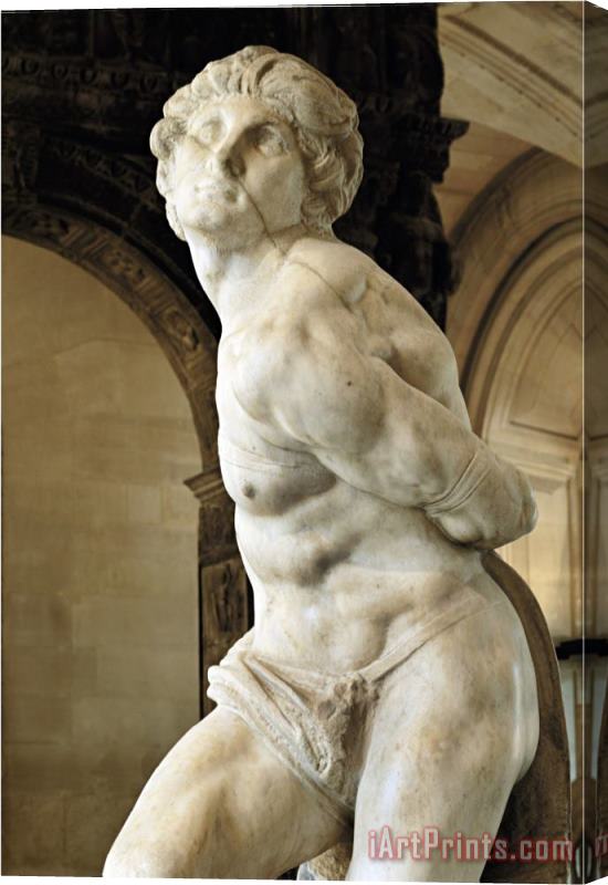 Michelangelo Buonarroti Slave Detail Stretched Canvas Painting / Canvas Art