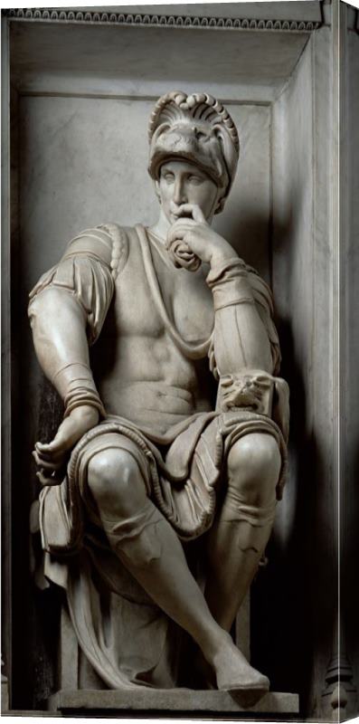 Michelangelo Buonarroti Statue of Lorenzo De Medici Stretched Canvas Print / Canvas Art