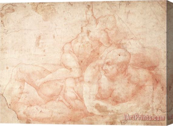 Michelangelo Buonarroti Study of a Male And Female Nude Stretched Canvas Print / Canvas Art
