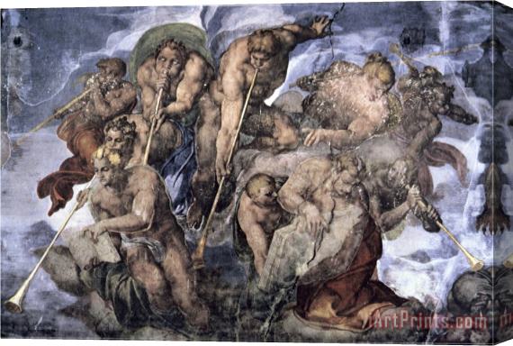 Michelangelo Buonarroti The Detail Last Judgement Stretched Canvas Painting / Canvas Art