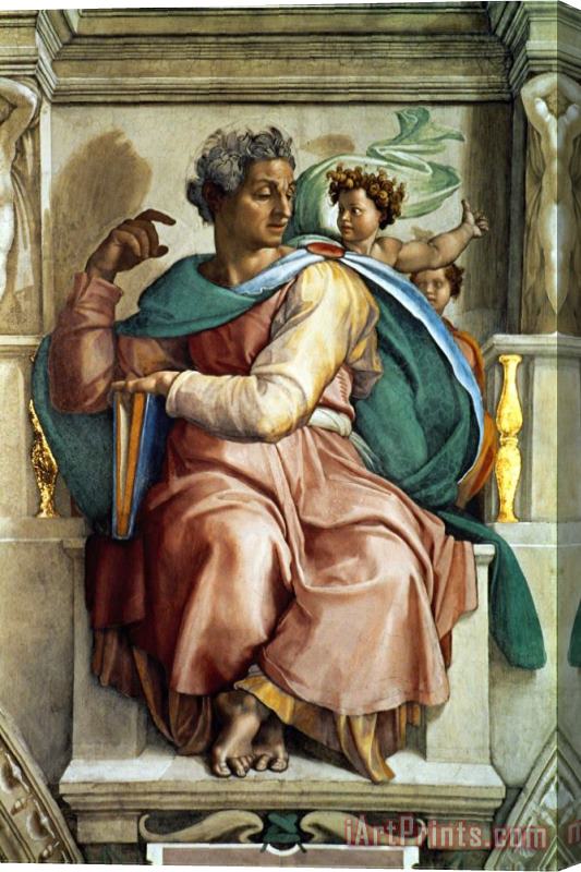 Michelangelo Buonarroti The Sistine Chapel Ceiling Frescos After Restoration The Prophet Isaiah Stretched Canvas Painting / Canvas Art