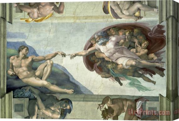 Michelangelo Buonarroti The Sistine Chapel Creation of Adam 1510 Stretched Canvas Print / Canvas Art