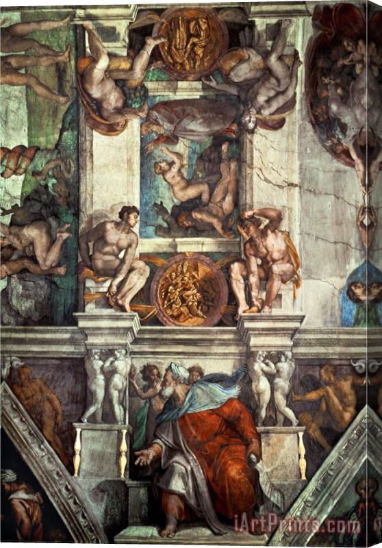 Michelangelo Buonarroti The Sistine Chapel Creation of Eve The Prophet Ezekiel Stretched Canvas Print / Canvas Art