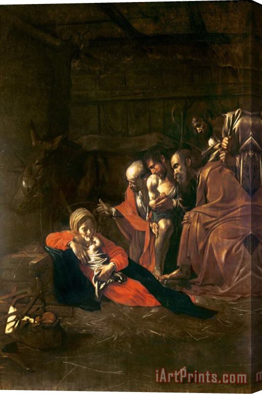 Michelangelo Merisi da Caravaggio Adoration of The Shepherds (oil on Canvas) Stretched Canvas Print / Canvas Art