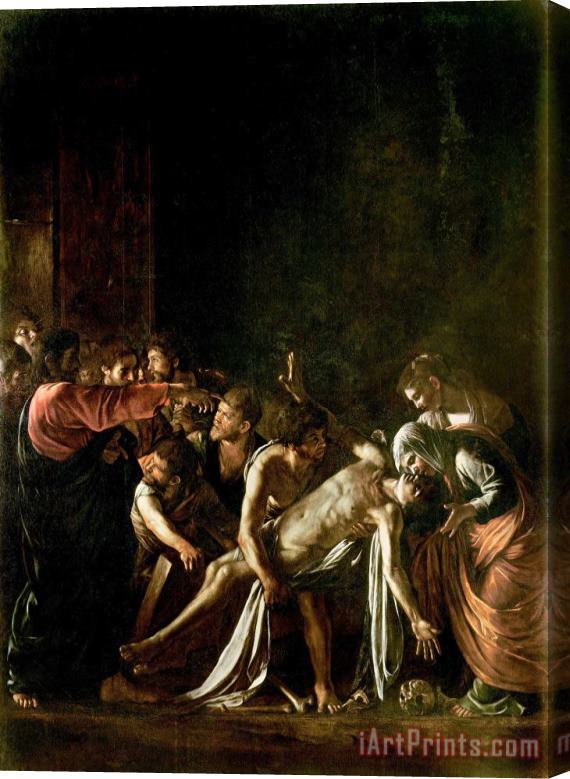 Michelangelo Merisi da Caravaggio Resurrection of Lazarus (oil on Canvas) Stretched Canvas Print / Canvas Art