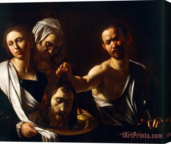 Michelangelo Merisi da Caravaggio Salome Receives Head Of John The Baptist Stretched Canvas Painting / Canvas Art