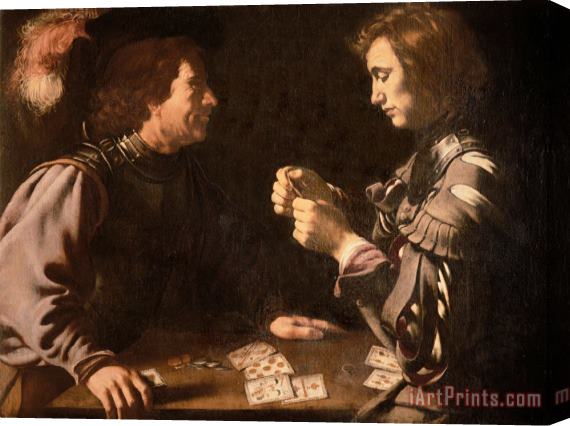 Michelangelo Merisi da Caravaggio The Gamblers Stretched Canvas Painting / Canvas Art