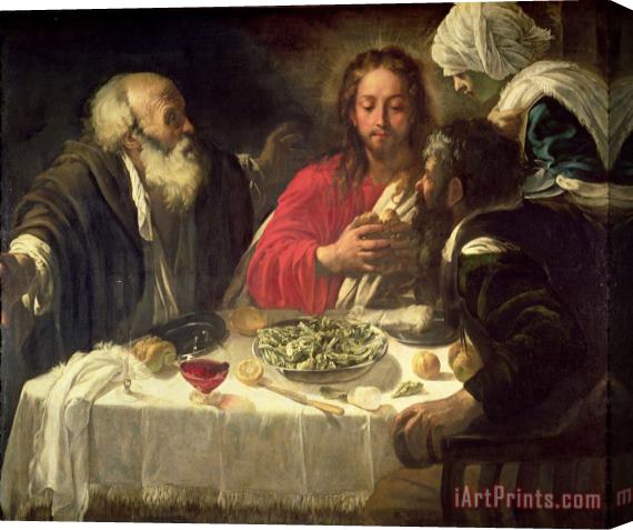 Michelangelo Merisi da Caravaggio The Supper at Emmaus Stretched Canvas Painting / Canvas Art