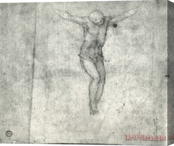 Michelangelo Study for a Christ on The Cross Stretched Canvas Painting / Canvas Art