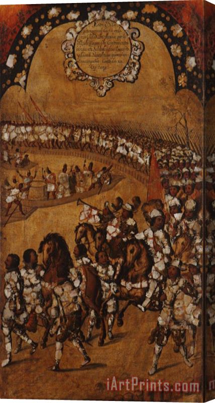 Miguel Gonzales The Conquest of Mexico. Tabla IX Stretched Canvas Print / Canvas Art