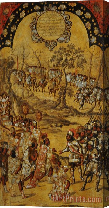 Miguel Gonzales The Conquest of Mexico. Tabla VIII Stretched Canvas Print / Canvas Art