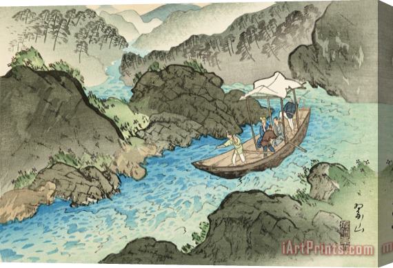 Miki Suizan The Hozu Rapids (shoka No Hozu Gawa) Stretched Canvas Print / Canvas Art