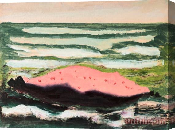 Milton Avery Pink Island, White Waves, 1959 Stretched Canvas Print / Canvas Art