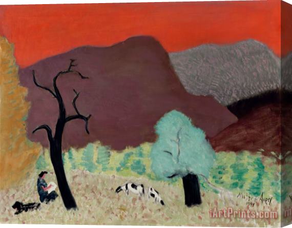 Milton Avery Pink Sky, 1944 Stretched Canvas Painting / Canvas Art
