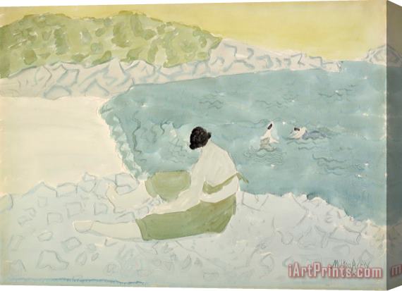 Milton Avery Rock Sitter, 1945 Stretched Canvas Print / Canvas Art