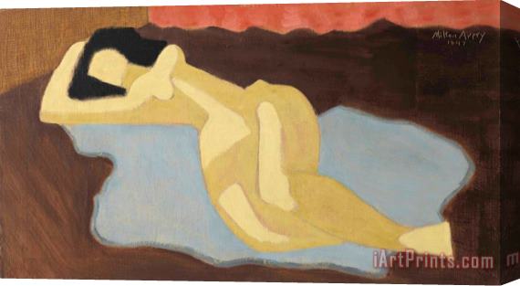 Milton Avery Sleeping Nude, 1947 Stretched Canvas Print / Canvas Art