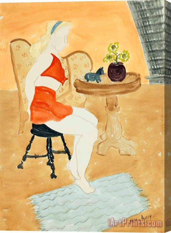 Milton Avery Stella in Red,1945 Stretched Canvas Print / Canvas Art