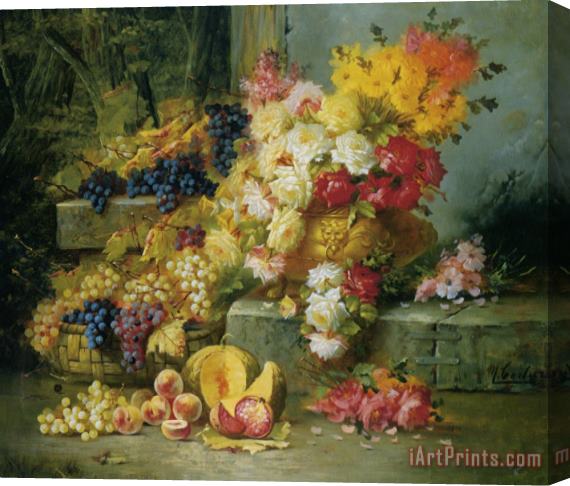 Modeste Carlier Still Life with Grapes Stretched Canvas Print / Canvas Art