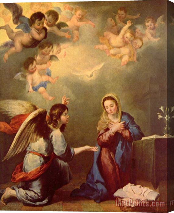 Murillo Annunciation Stretched Canvas Painting / Canvas Art