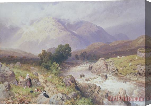 Myles Birket Foster Highland Scene Near Dalmally Argyll Stretched Canvas Print / Canvas Art