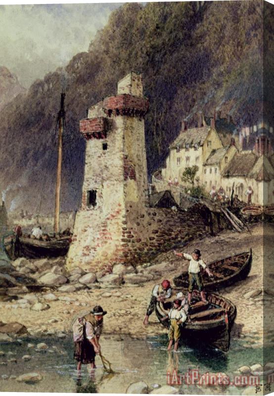 Myles Birket Foster Lynmouth in Devonshire Stretched Canvas Painting / Canvas Art