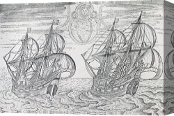 New Amsterdam: Palisades Canvas Prints - Arctic Phenomena From Gerrit De Veer's Description Of His Voyages Amsterdam 1600 by Netherlandish School