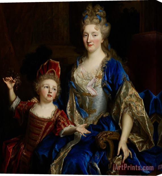 Nicolas de Largilliere Portrait Of Catherine Coustard Stretched Canvas Painting / Canvas Art