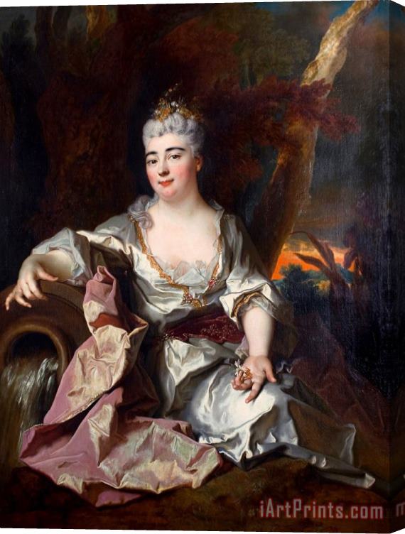 Nicolas de Largilliere Portrait of The Duchesse De Berry Stretched Canvas Painting / Canvas Art