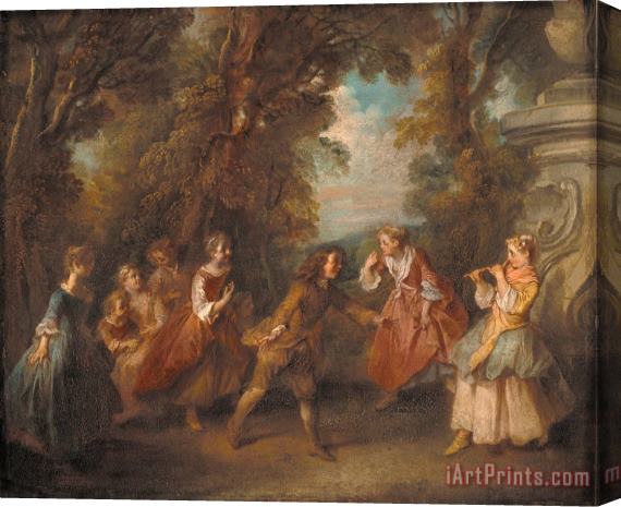 Nicolas Lancret Children at Play in The Open Stretched Canvas Print / Canvas Art