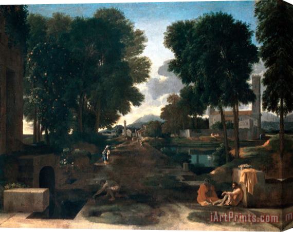 Nicolas Poussin A Roman Road Stretched Canvas Print / Canvas Art