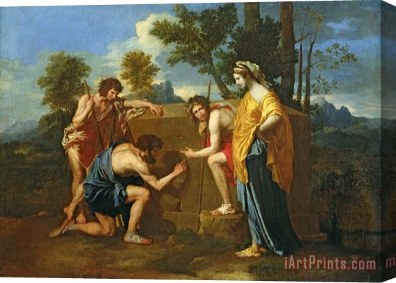 Nicolas Poussin Arcadian Shepherds Stretched Canvas Painting / Canvas Art