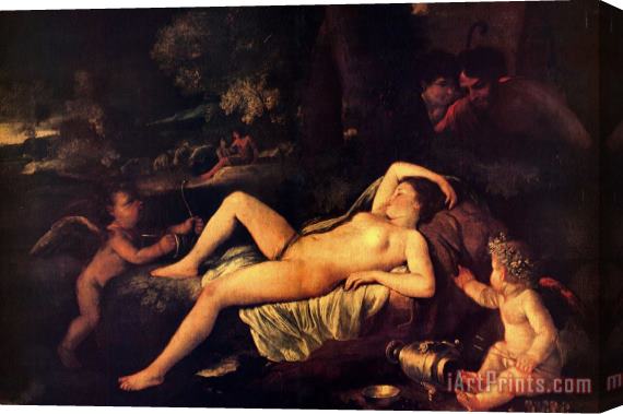 Nicolas Poussin Sleeping Venus And Cupid Stretched Canvas Print / Canvas Art