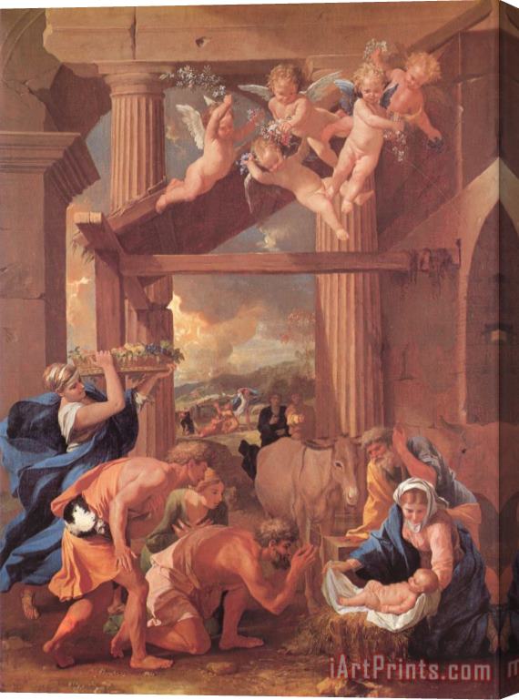 Nicolas Poussin The Adoration of The Shepherds Stretched Canvas Painting / Canvas Art