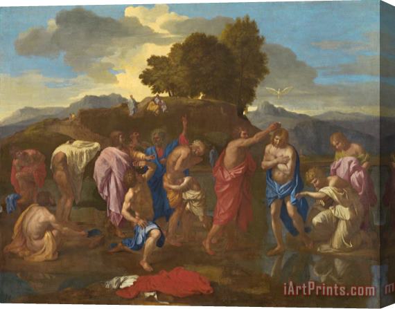 Nicolas Poussin The Baptism Of Christ Stretched Canvas Print / Canvas Art