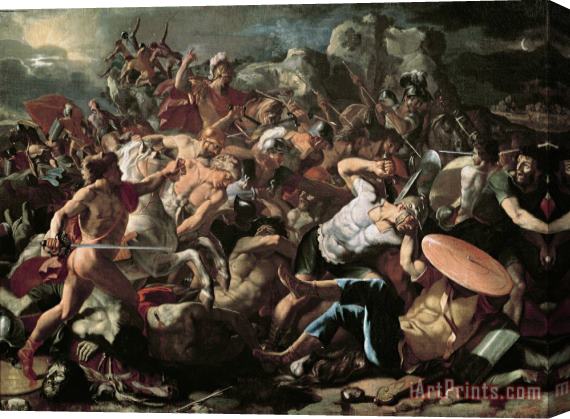 Nicolas Poussin The Battle Stretched Canvas Painting / Canvas Art