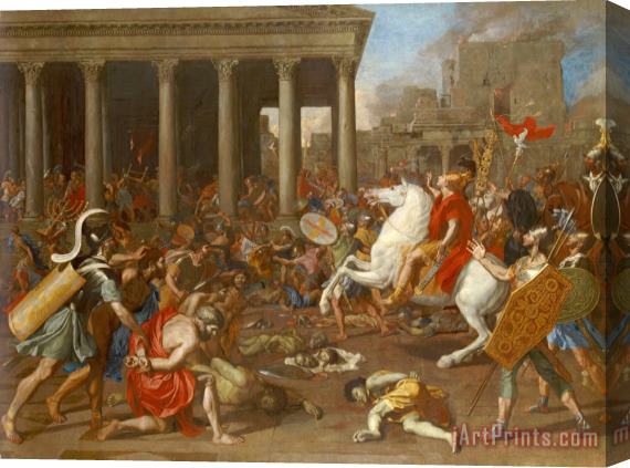 Nicolas Poussin The Conquest of Jerusalem by Emperor Titus Stretched Canvas Print / Canvas Art