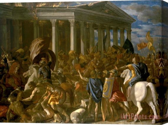Nicolas Poussin The Destruction And Sack of The Temple of Jerusalem Stretched Canvas Print / Canvas Art