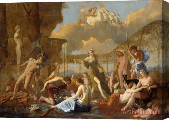 Nicolas Poussin The Empire of Flora Stretched Canvas Print / Canvas Art