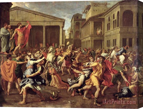 Nicolas Poussin The Rape of the Sabines Stretched Canvas Print / Canvas Art