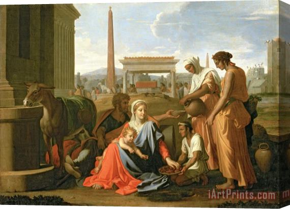 Nicolas Poussin The Rest on the Flight into Egypt Stretched Canvas Painting / Canvas Art