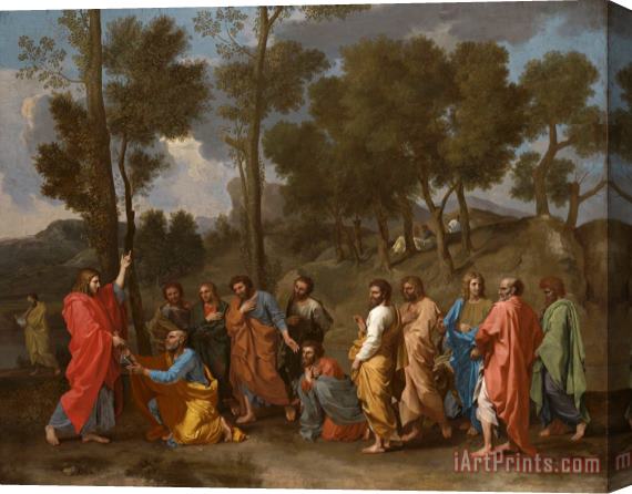Nicolas Poussin The Sacrament of Ordination (christ Presenting The Keys to Saint Peter) Stretched Canvas Painting / Canvas Art
