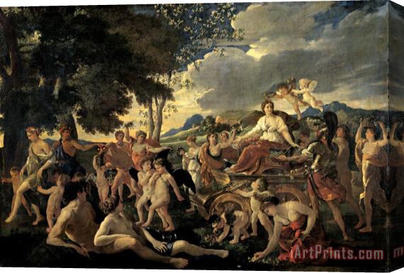 Nicolas Poussin The Triumph of Flora Stretched Canvas Painting / Canvas Art