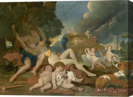 Nicolas Poussin Venus And Adonis Stretched Canvas Painting / Canvas Art