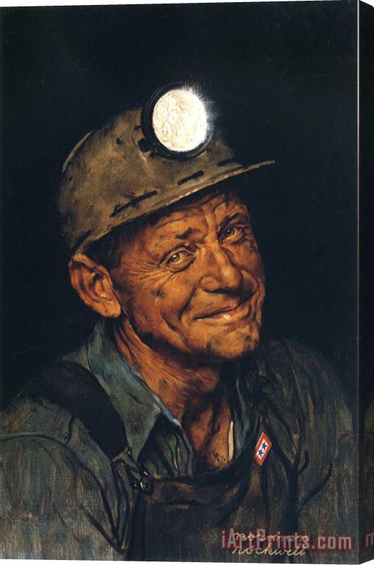 Norman Rockwell Mine America's 1943 Stretched Canvas Print / Canvas Art