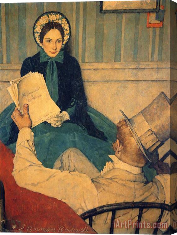 Norman Rockwell The Most Beloved American Writer 1938 Stretched Canvas Painting / Canvas Art