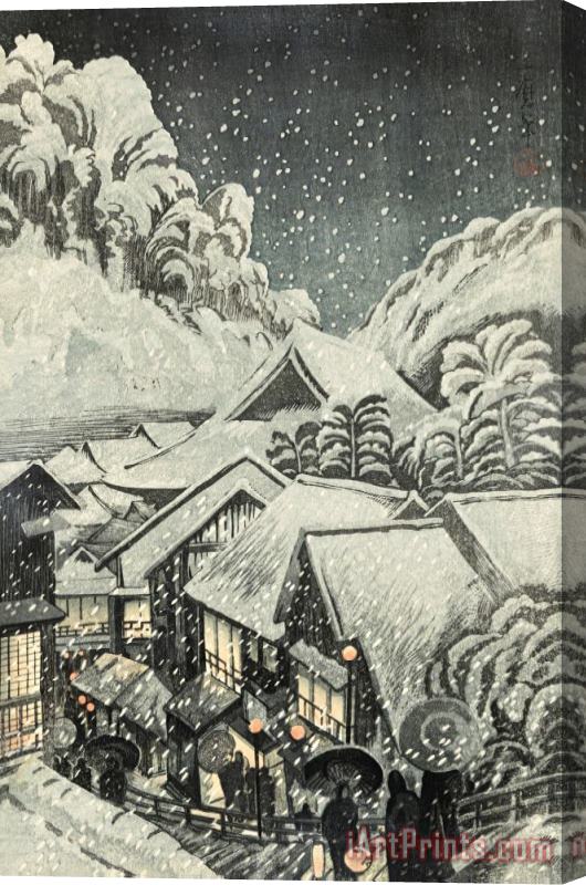 Oda Kazuma Yufuku Hot Spring, Iwami Province (yufuku Onsen) Stretched Canvas Print / Canvas Art